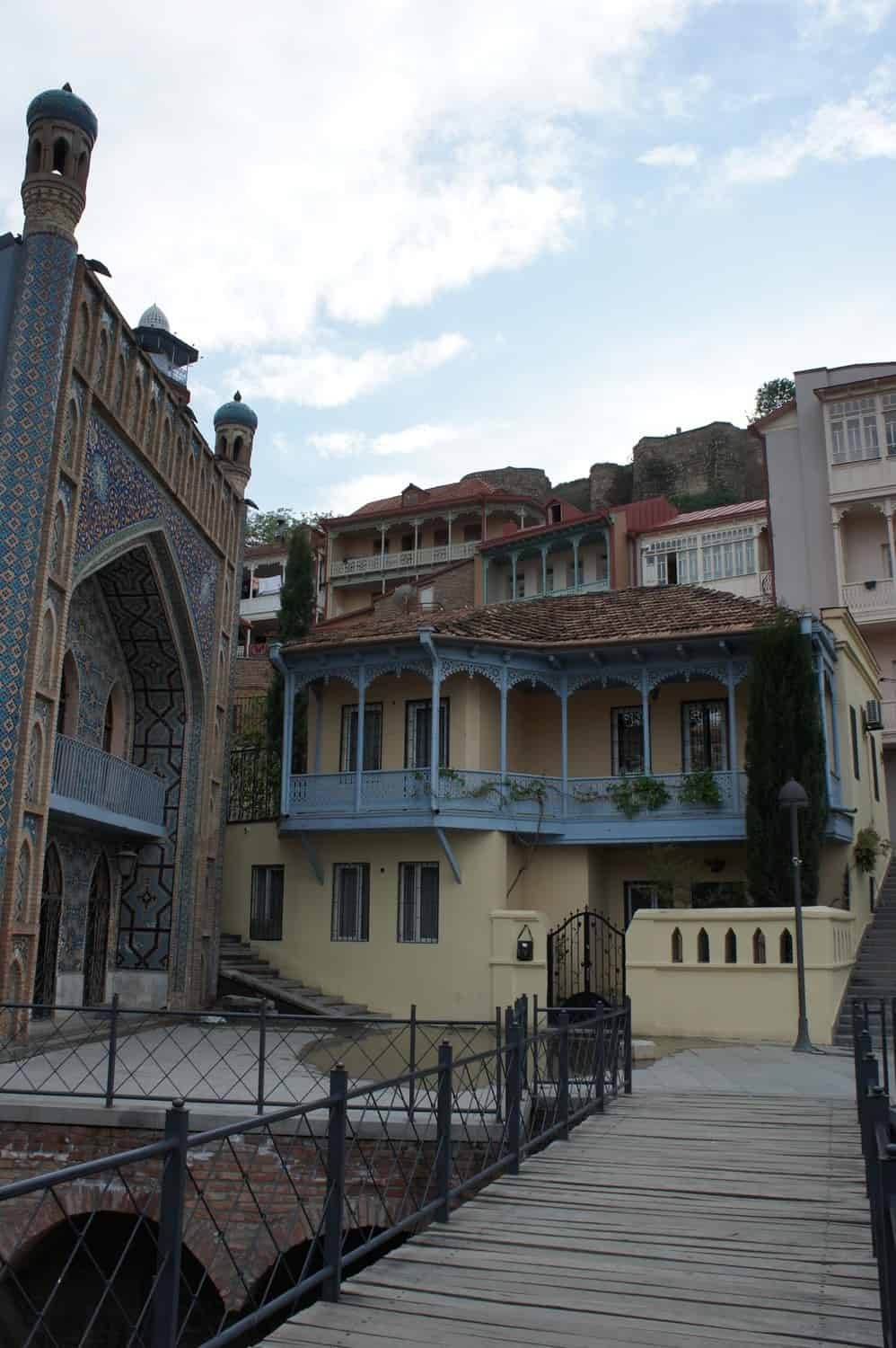 explore the old town sulfur baths with zura tour Orbeliani paths and traditional architecture in Abanotubani , old Tbilisi zuratour.com guided experience
